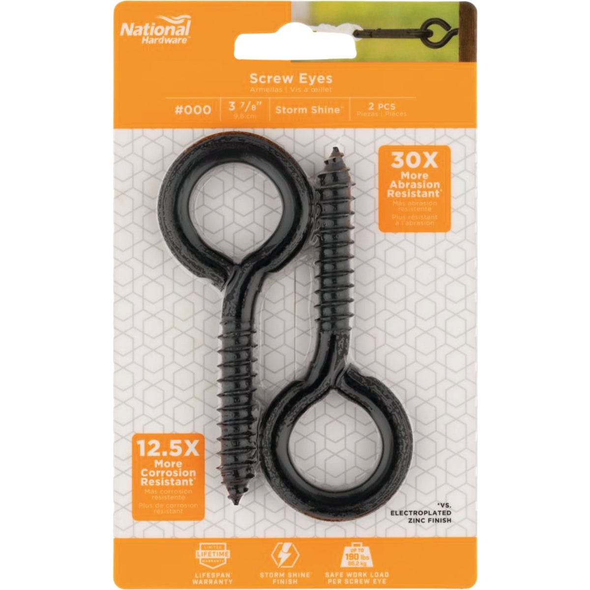 National Hardware 000, 3-7/8 In. Storm Shine Screw Eye (2-Count) - photo 2