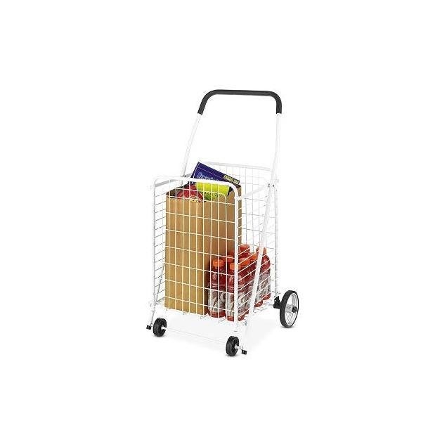 Whitmor Large White Steel Frame Utility Cart Whitmor Large White Steel Frame Utility Cart