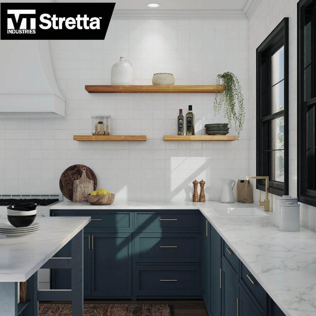 VT Industries Stretta 10 Ft. Left Hand Laminate White Marble Countertop - photo 5