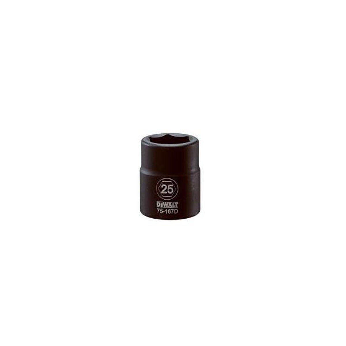 DEWALT 3/4 In. Drive 25mm 6-Point Shallow Metric Impact Socket