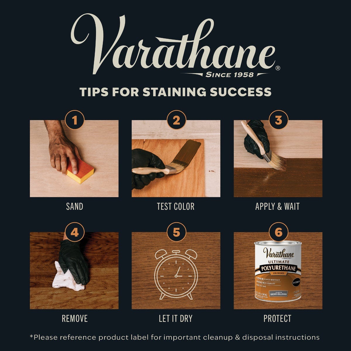 Varathane Fast Dry Spring Oak Urethane Modified Alkyd Interior Wood Stain, 1/2 Pt. - photo 7