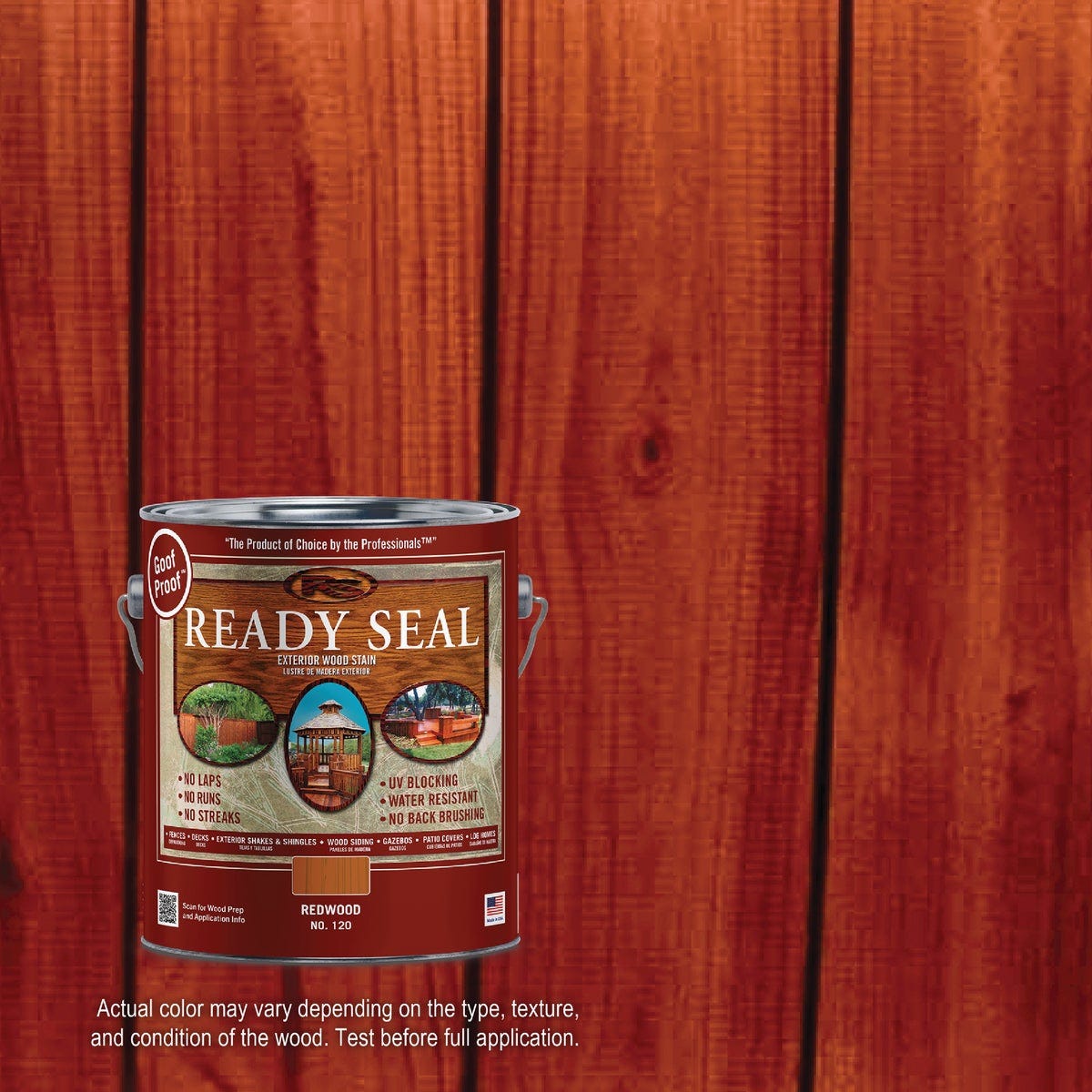 Ready Seal 120 Exterior Wood Stain and Sealer, Redwood, 1 Gal. Ready Seal 120 Exterior Wood Stain and Sealer, Redwood, 1 Gal.