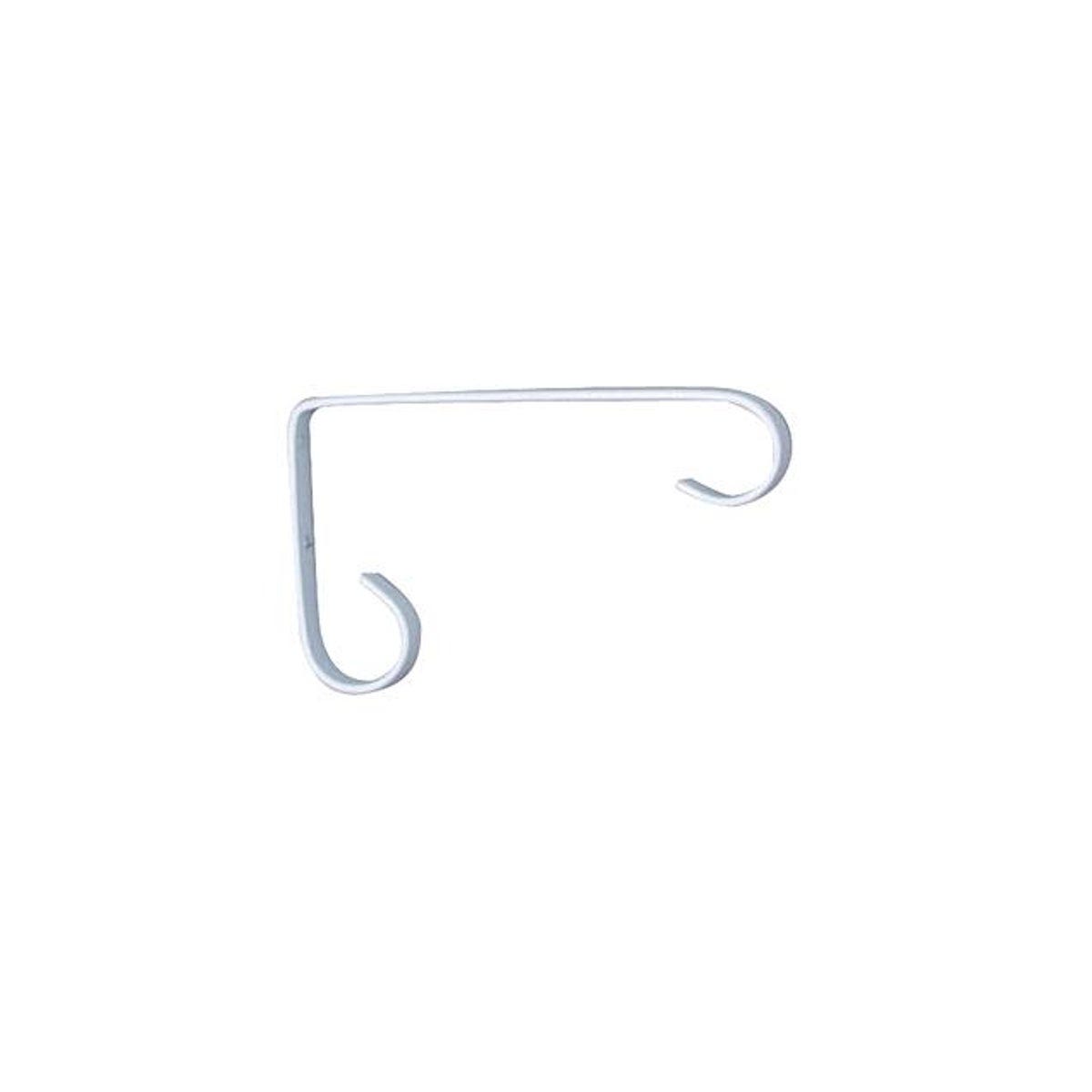 Green Thumb 6 In. White Powder-Coated Steel Hanging Plant Bracket