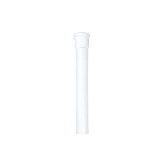 Moda At Home 41 to 76 In. White Shower Curtain Tension Rod