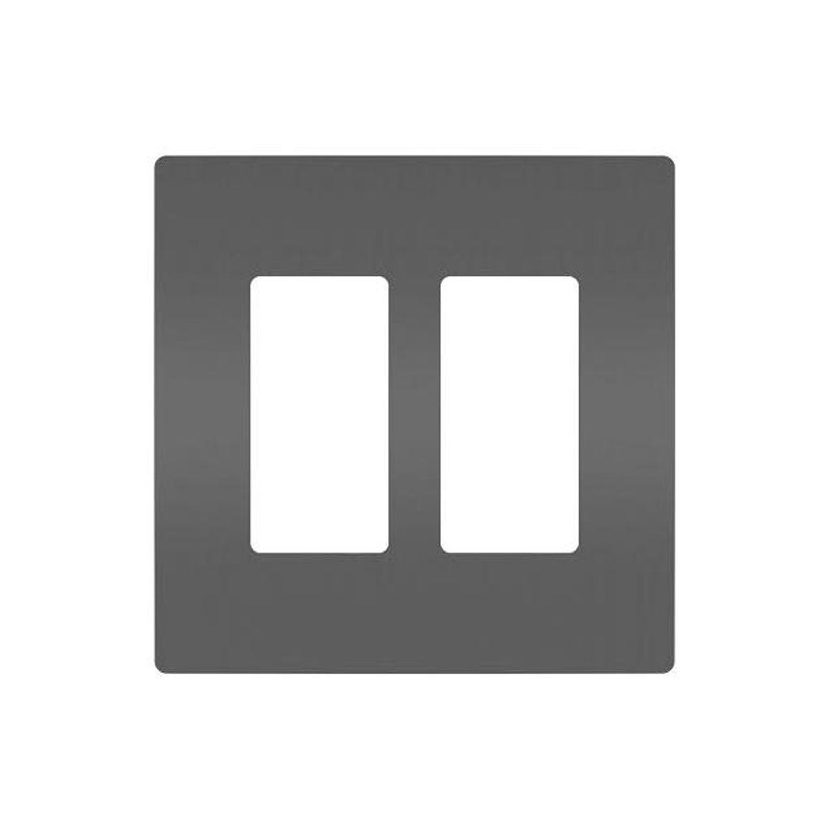 Radiant Black 2-Gang Screwless Wall Plate