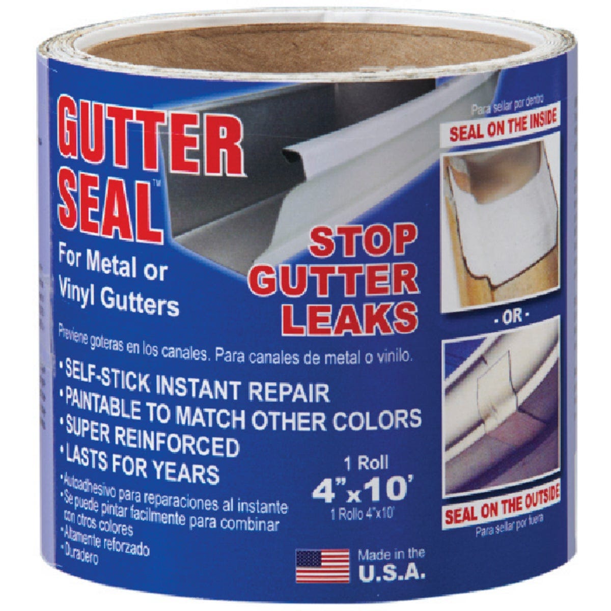 4 In. White Gutter Liner for Metal or Vinyl Gutter