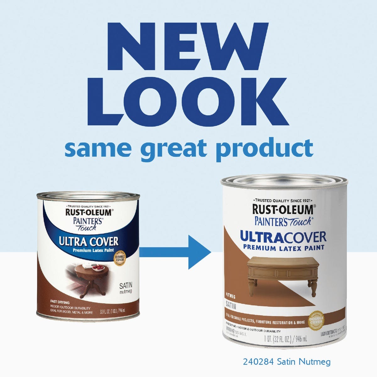 Rust-Oleum Painter's Touch 2X Ultra Cover Premium Latex Paint, Satin Nutmeg, 1 Qt. - photo 3