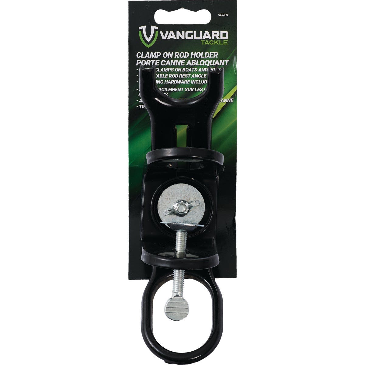 Vanguard Black Metal Clamp-On Boat Fishing Rod Holder - photo 2