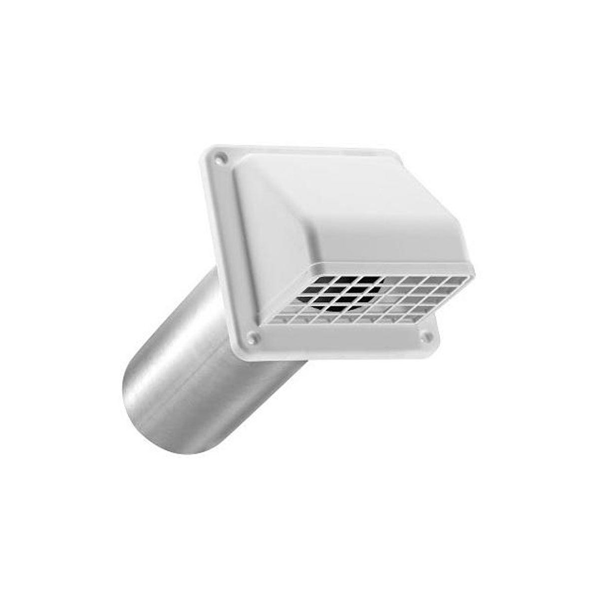 Lambro 3 In. White Plastic Exhaust Wall Hood Vent - photo 2