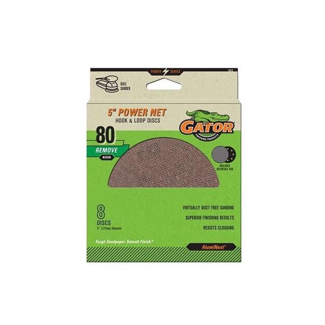 Gator 5 In. 80-Grit Mesh Sanding Discs (8-Pack)
