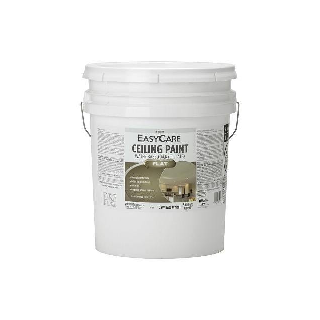 EasyCare 5 Gal. Flat Latex Ceiling Paint, Brite White EasyCare 5 Gal. Flat Latex Ceiling Paint, Brite White
