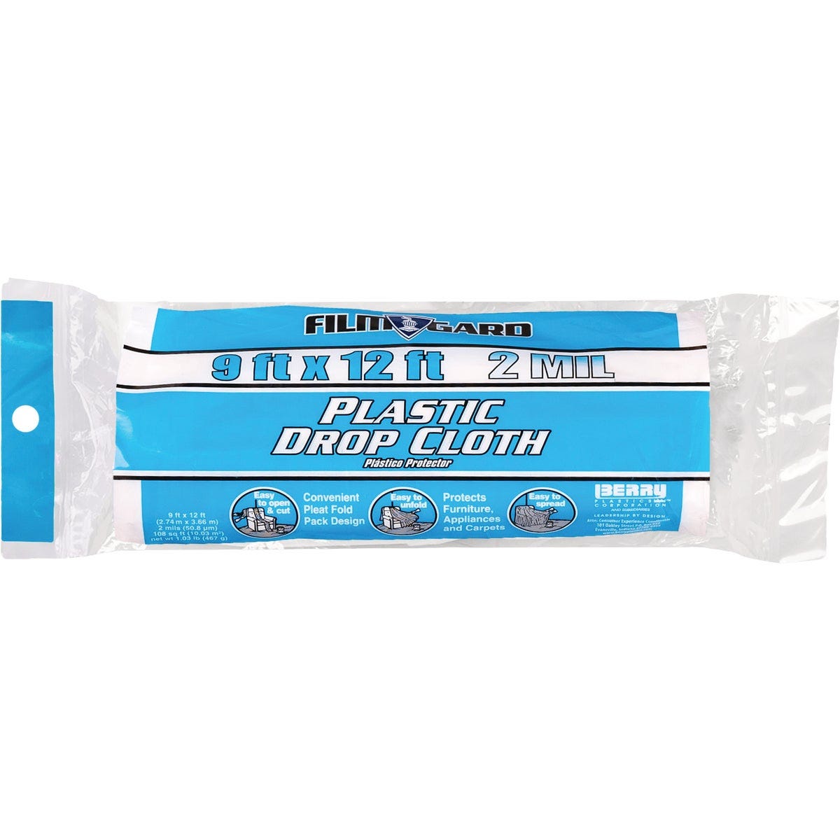 Film-Gard 9 Ft. x 12 Ft. Heavy-Duty Plastic Drop Cloth Film-Gard 9 Ft. x 12 Ft. Heavy-Duty Plastic Drop Cloth