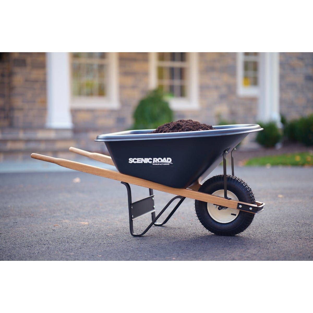 Scenic Road 6 Cu. Ft. Heavy Duty High-Density Poly Wheelbarrow - photo 2 Scenic Road 6 Cu. Ft. Heavy Duty High-Density Poly Wheelbarrow - photo 2