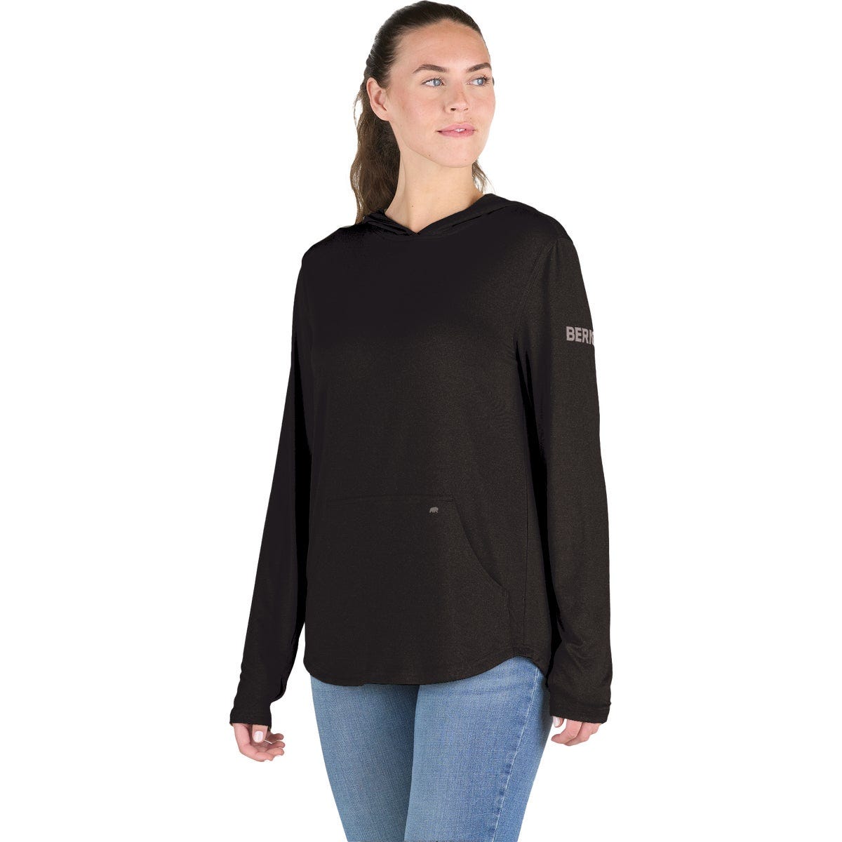Berne Women's XL Black Midweight UPF Quarter-Zip Shirt
