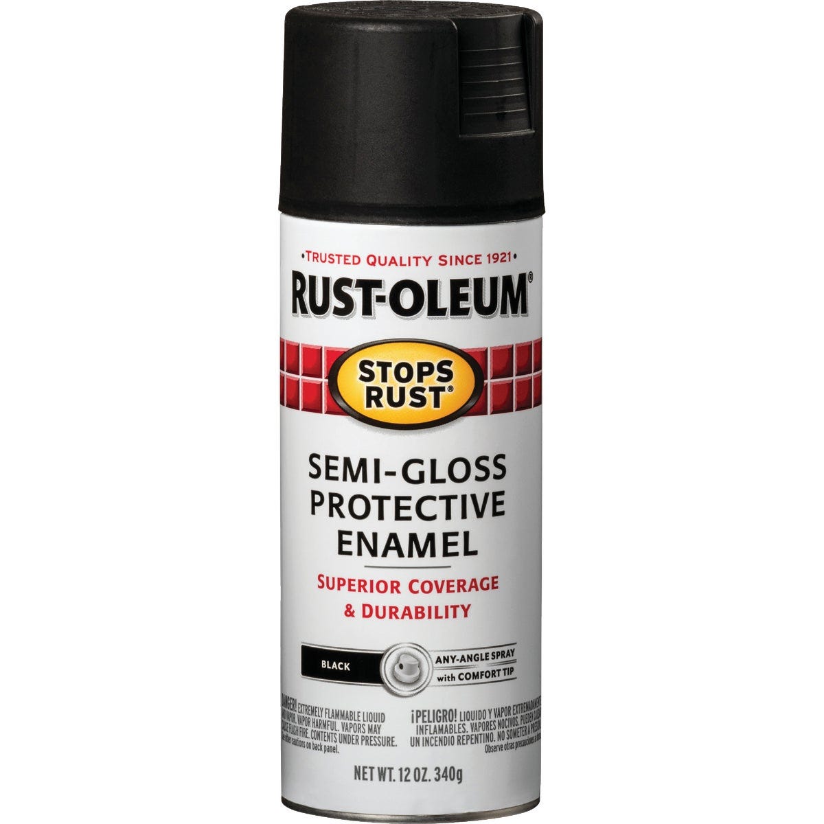 Rust-Oleum Stops Rust Semi-Gloss Black 12 Oz. Anti-Rust Spray Paint - photo 2