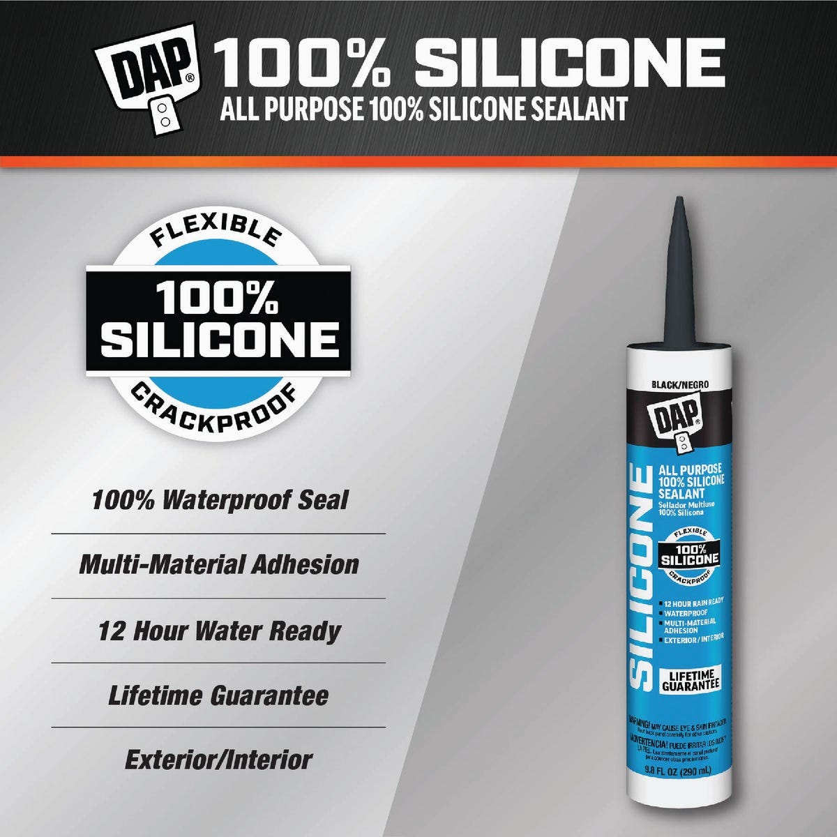 DAP 9.8 Oz. Window, Door & Siding Silicone Sealant, Black - photo 2