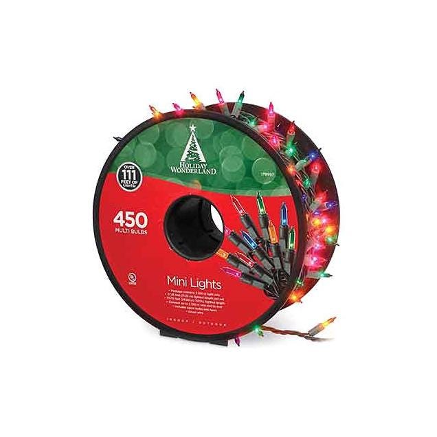 Holiday Wonderland Christmas Mini Light Set, Multi, 450-Ct. Reel Holiday Wonderland Christmas Mini Light Set, Multi, 450-Ct. Reel