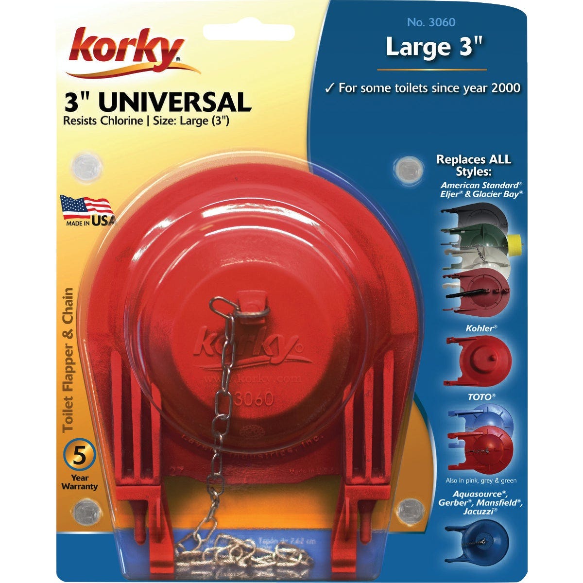 Korky 3 In. Premium Rubber Adjustable Flapper - photo 2 Korky 3 In. Premium Rubber Adjustable Flapper - photo 2