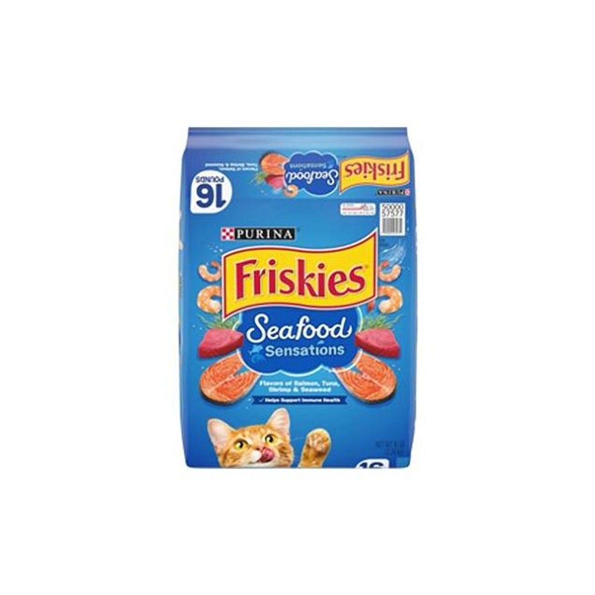Purina Friskies 16 Lb. Seafood Sensations Dry Cat Food Purina Friskies 16 Lb. Seafood Sensations Dry Cat Food