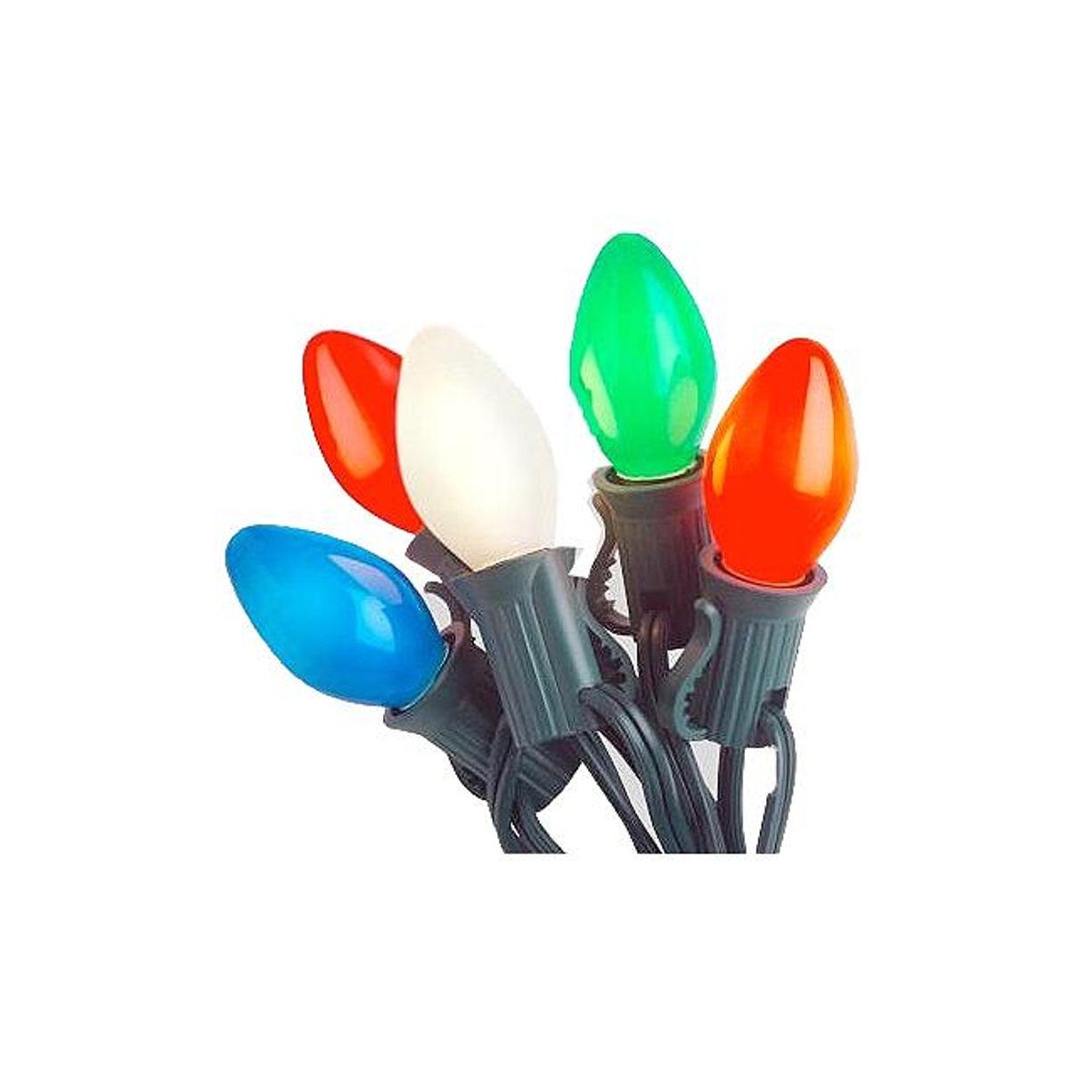 Holiday Wonderland Multi-Color Ceramic 25-Bulb C7 Christmas Light Set Holiday Wonderland Multi-Color Ceramic 25-Bulb C7 Christmas Light Set