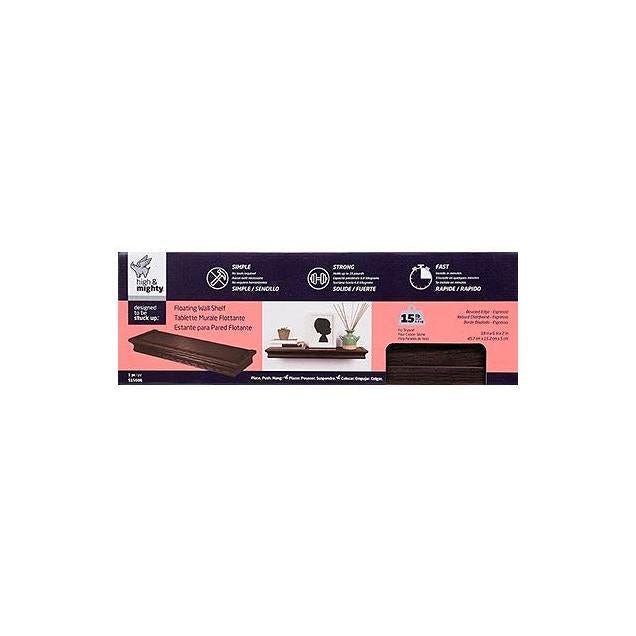 High & Mighty 18 In. Espresso Beveled Design Floating Shelf - photo 2 High & Mighty 18 In. Espresso Beveled Design Floating Shelf - photo 2