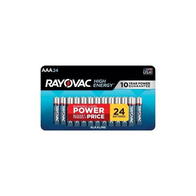 Rayovac 24-Pack High Energy AAA Alkaline Batteries Rayovac 24-Pack High Energy AAA Alkaline Batteries