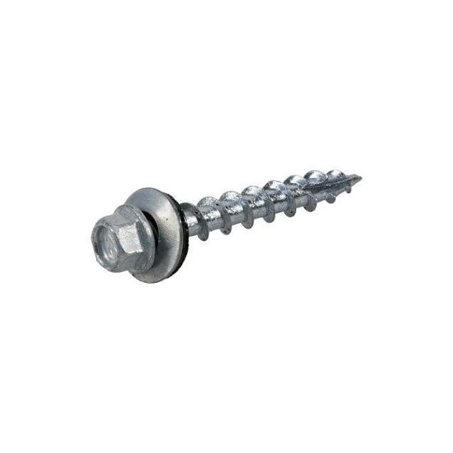 Hillman Power Pro #12/14 x 1.5 In. Clear Finish OSB Roofing Screws Hillman Power Pro #12/14 x 1.5 In. Clear Finish OSB Roofing Screws
