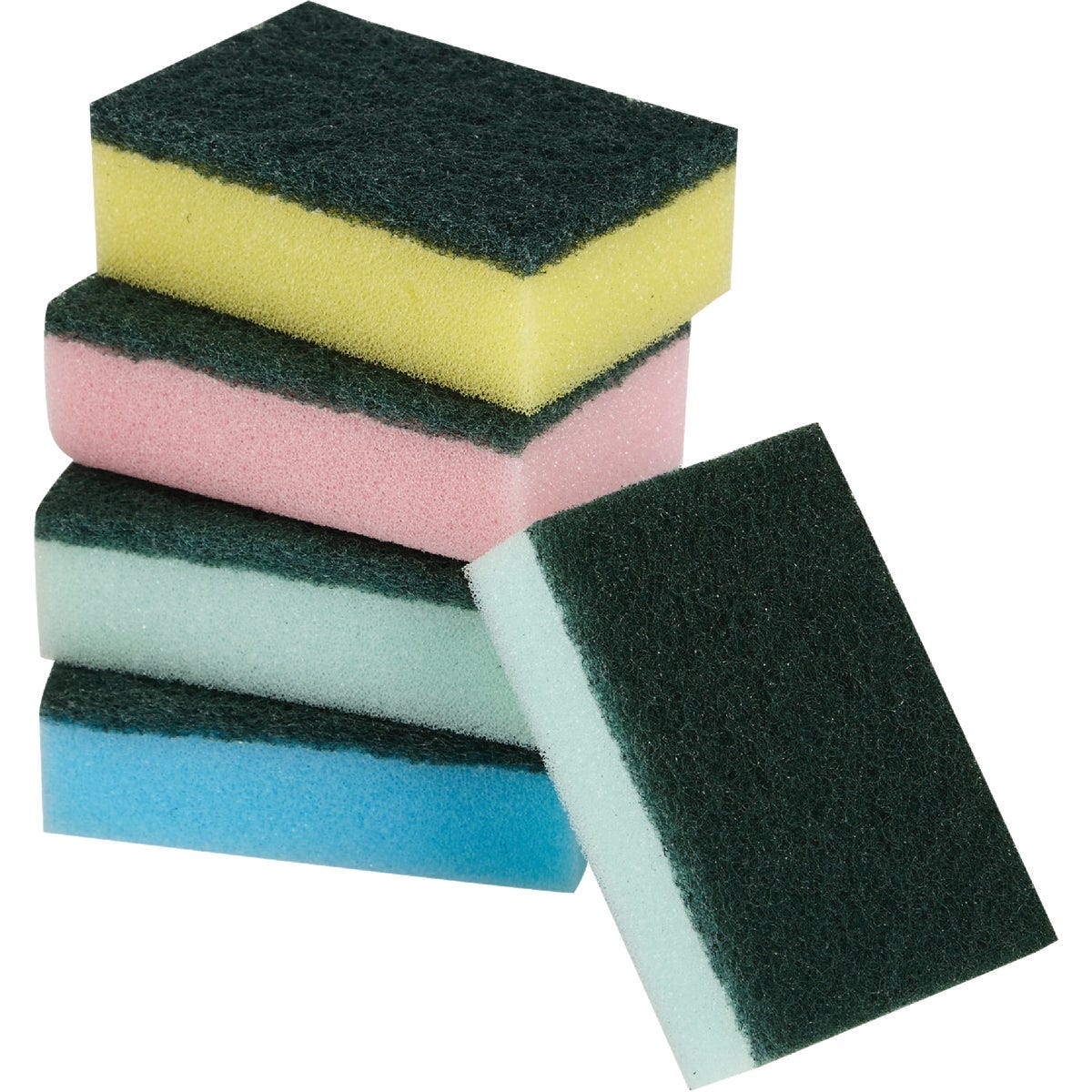Smart Savers 3.7 In. x 2.36 In. Scrub Sponge (5-Pack) - photo 2 Smart Savers 3.7 In. x 2.36 In. Scrub Sponge (5-Pack) - photo 2
