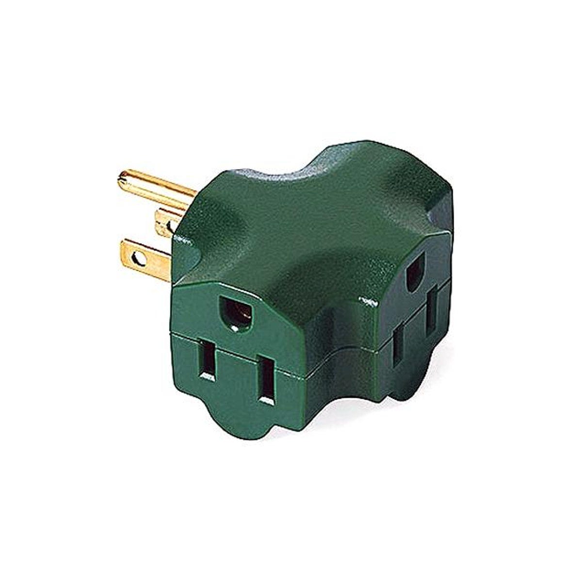 Master Electrician Indoor Green 3-Outlet Adapter