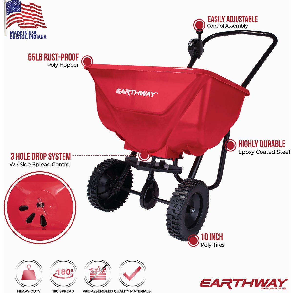 Earthway 65 Lb. Commercial Broadcast Spreader - photo 4 Earthway 65 Lb. Commercial Broadcast Spreader - photo 4