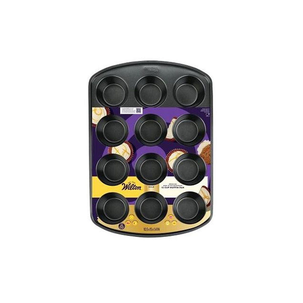 Wilton 12-Cup Gold Non-Stick Bakeware Muffin Pan