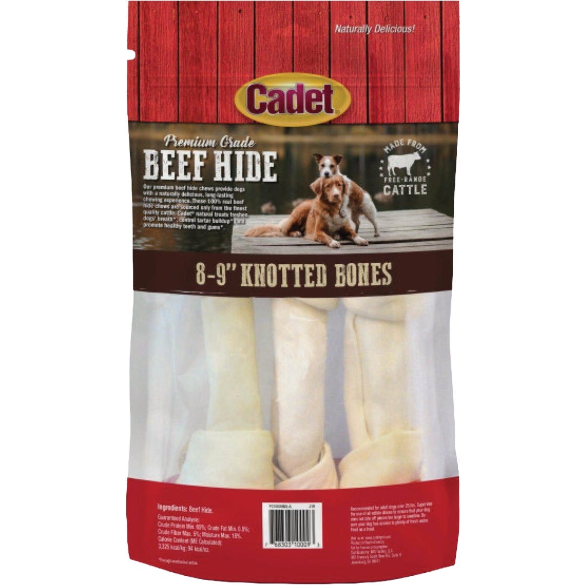 Cadet 8 In. Premium Grade Beef Hide Knotted Bone (3-Pack) - photo 3 Cadet 8 In. Premium Grade Beef Hide Knotted Bone (3-Pack) - photo 3