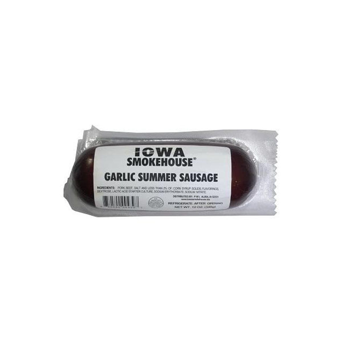 Iowa Smokehouse 12 Oz. Garlic Summer Sausage Iowa Smokehouse 12 Oz. Garlic Summer Sausage