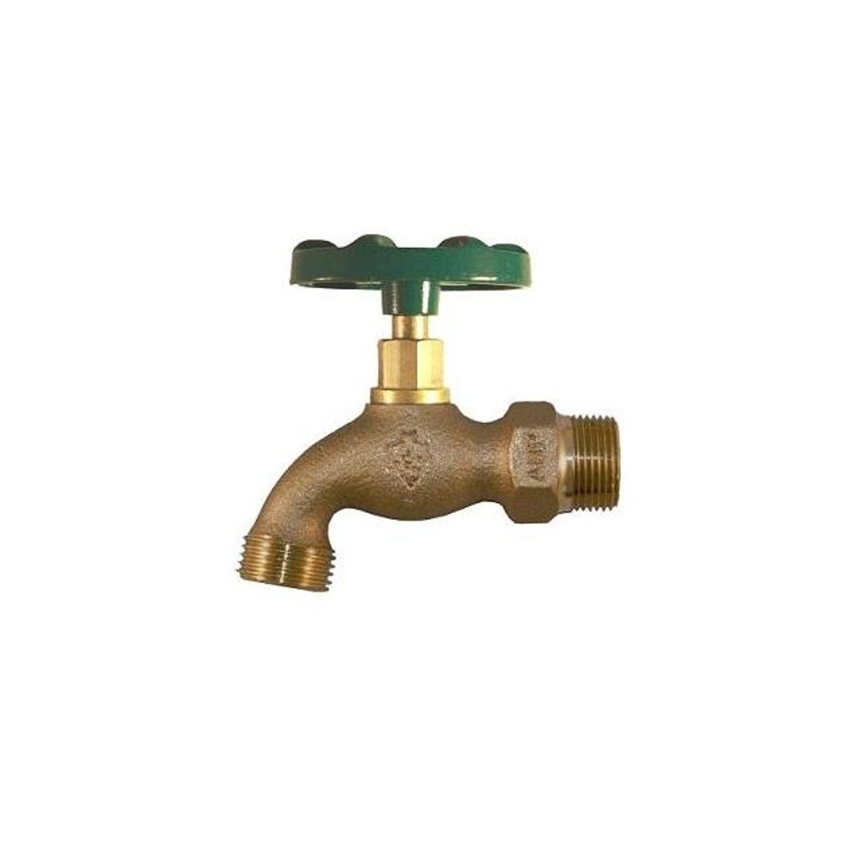 Arrowhead Brass 1/2 In. MIP x 3/4 In. Hose Thread Quick Turn Hose Bibb, Lead-Free