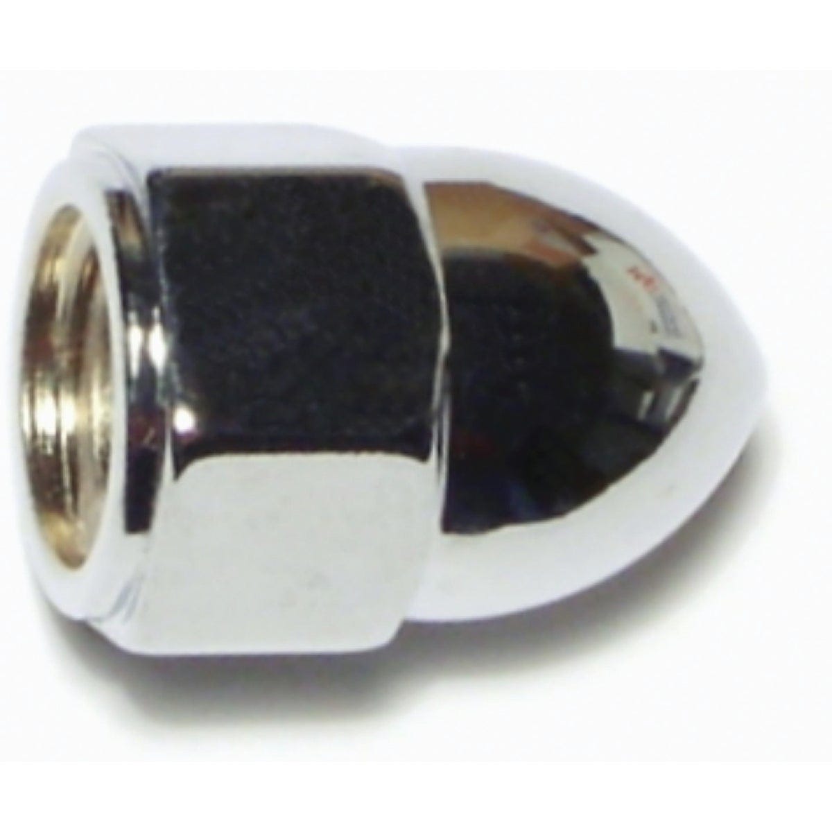 Midwest Fastener 7/16 In.-14 Chrome Plated Grade 2 / A307 Steel Coarse Thread Acorn Cap Nuts (10 Ct.)