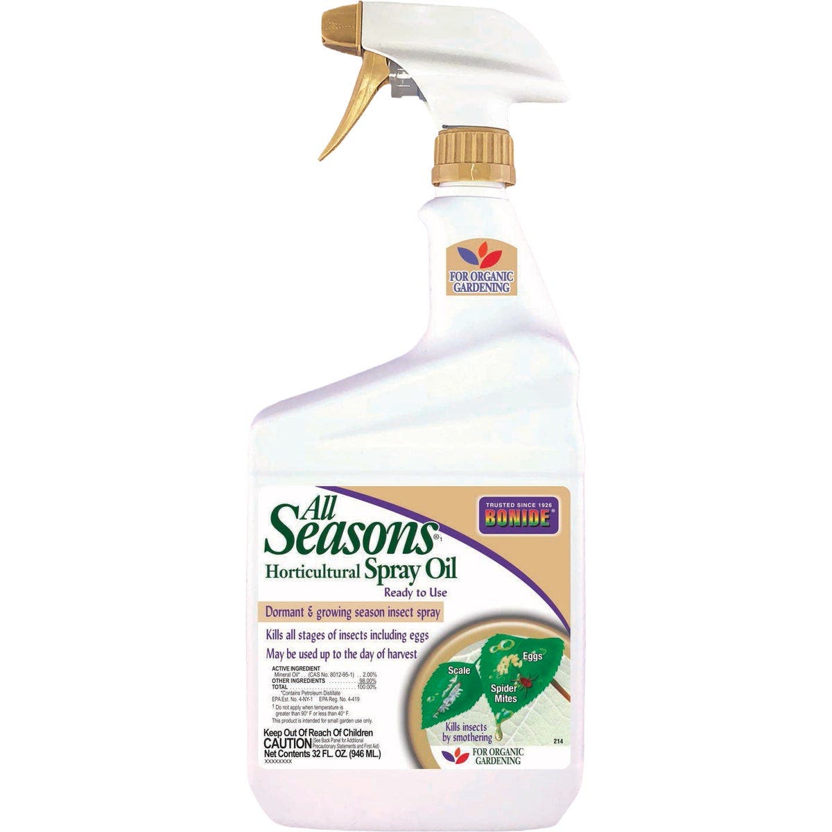 Bonide 32 Oz. Ready To Use Trigger Spray All Season Horticultural & Dormant Spray Oil Bonide 32 Oz. Ready To Use Trigger Spray All Season Horticultural & Dormant Spray Oil
