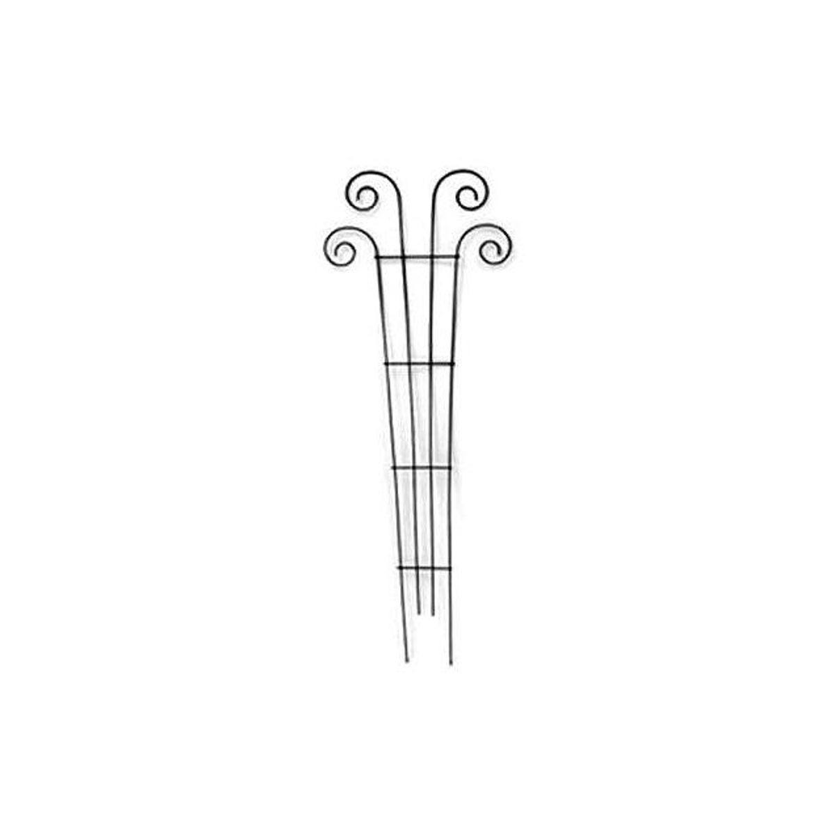 Panacea Products 48 In. Green Steel Fan Garden Pot Trellis Panacea Products 48 In. Green Steel Fan Garden Pot Trellis