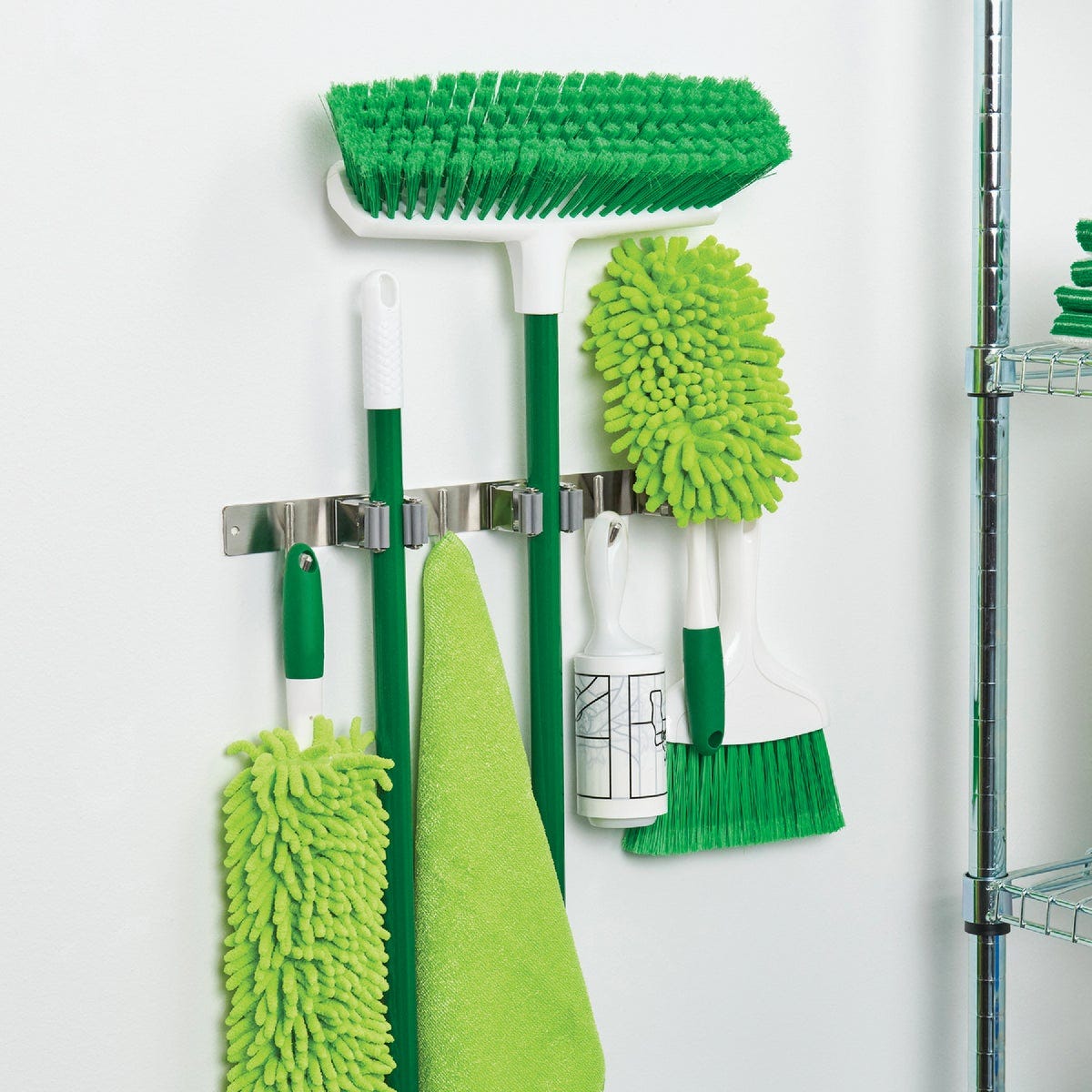Wrap-It Storage Broom Bar 16 In. Stainless Steel Adhesive Broom Holder - photo 8 Wrap-It Storage Broom Bar 16 In. Stainless Steel Adhesive Broom Holder - photo 8