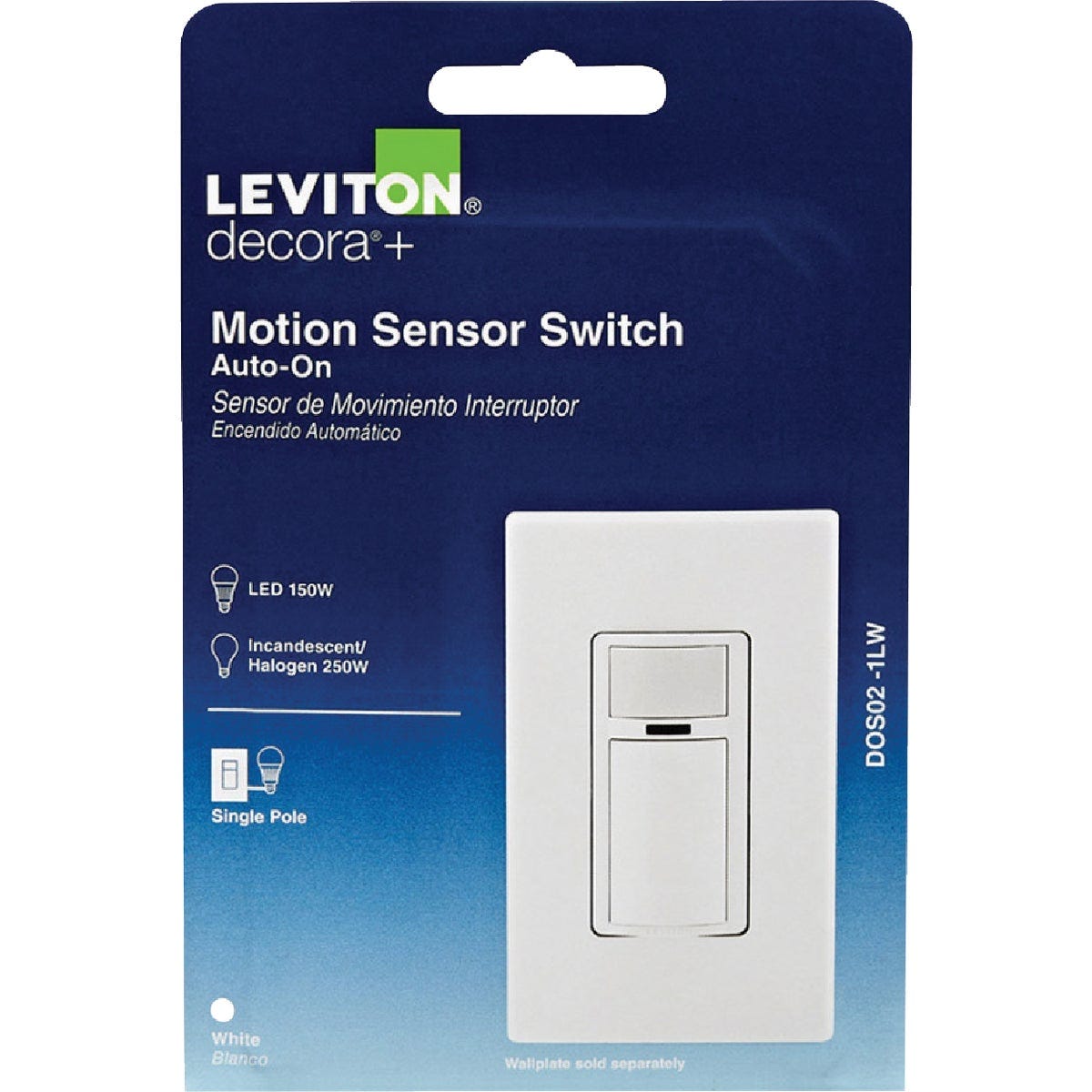 Leviton Decora White 900 Sq. Ft. Coverage 180 Deg Detection Occupancy Motion Sensor Switch - photo 2