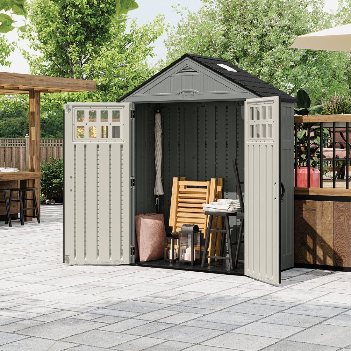 Suncast Everett 6 Ft. x 3 Ft. 94 Cu. Ft. Storage Shed - photo 5