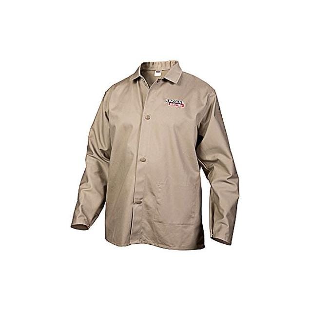 Lincoln Electric XXL Khaki Fire-Resistant Welding Shirt