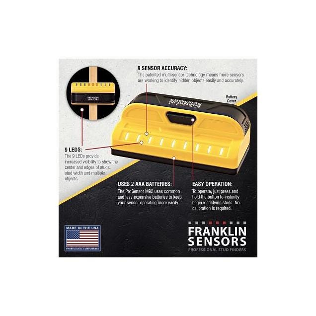Franklin Sensors ProSensor M92 Stud Finder - photo 4 Franklin Sensors ProSensor M92 Stud Finder - photo 4