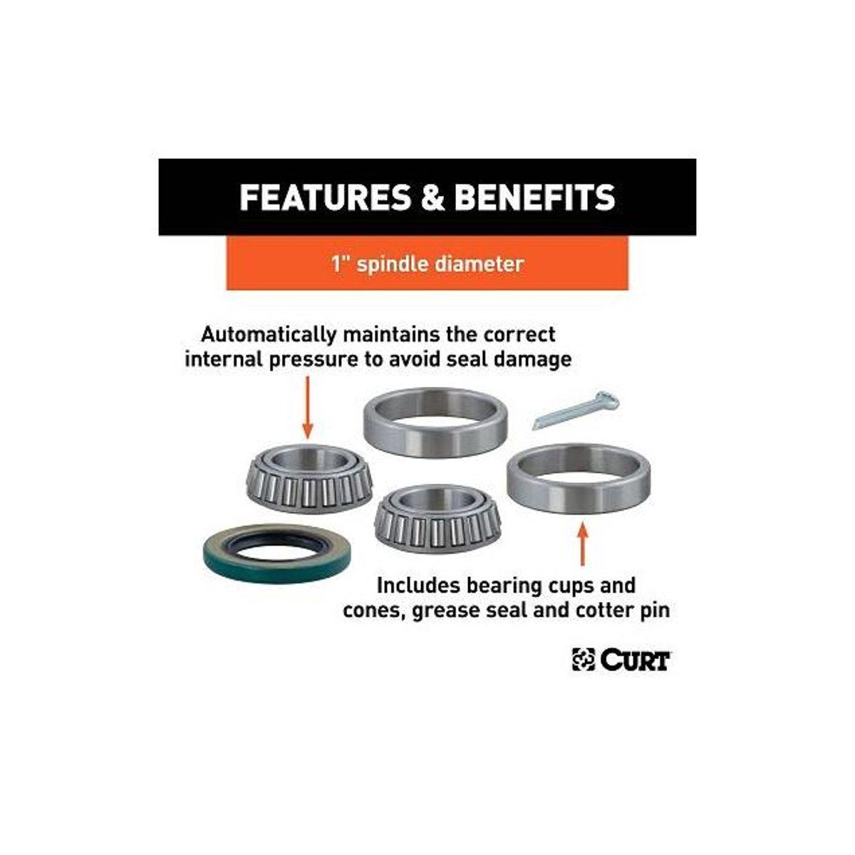 Curt 1 In. Wheel Bearing Kit - photo 2