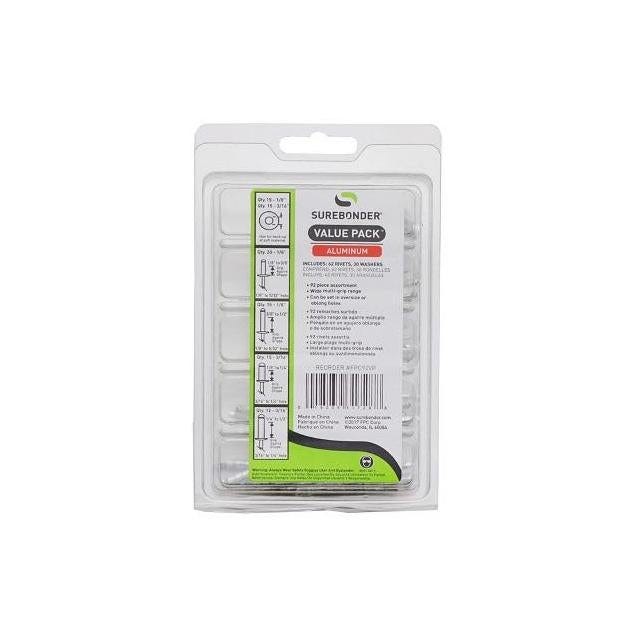 Surebonder 92-Pack Multi Grip Rivets & Washers