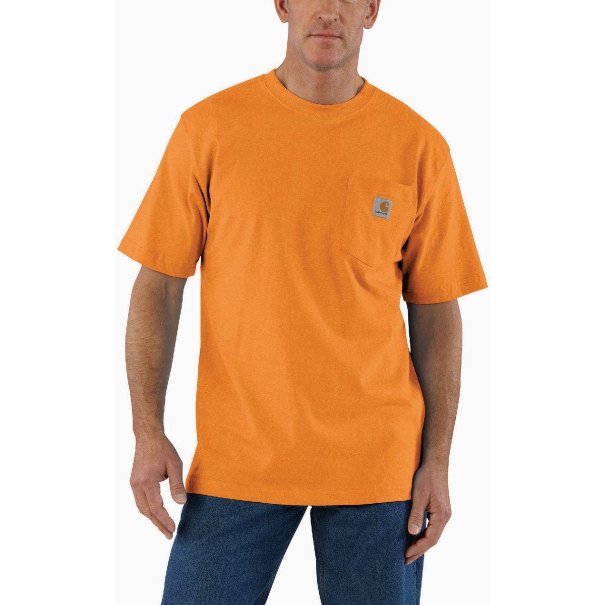 Carhartt Men's 3XL Tall Marmalade Heather Heavyweight Short Sleeve Pocket T-Shirt, Loose Fit - photo 2