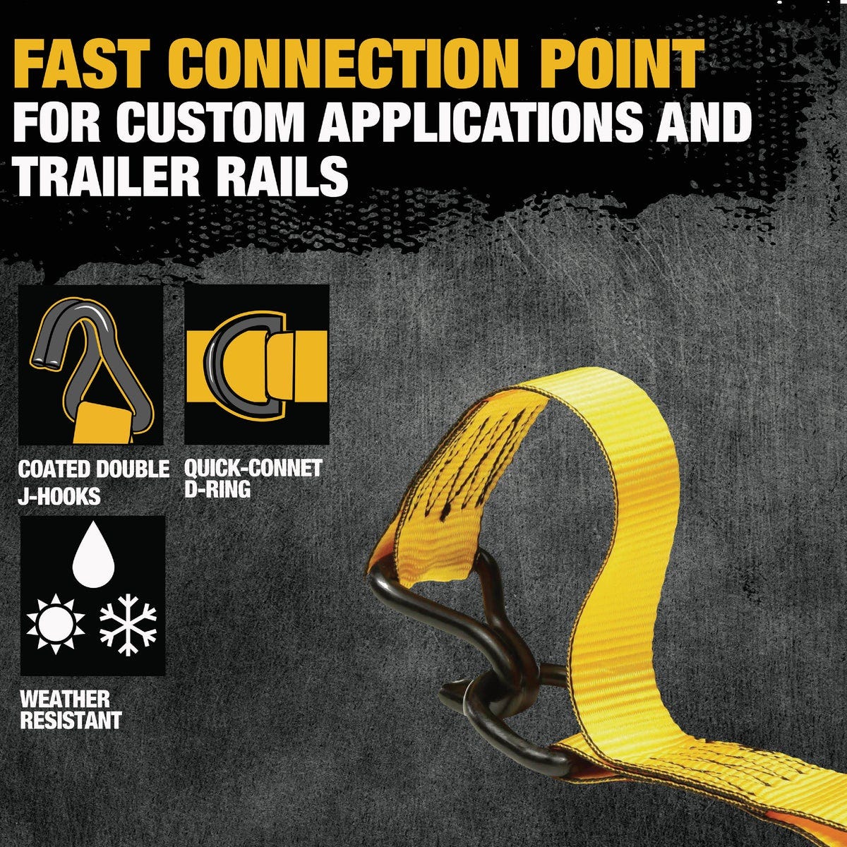 DEWALT 1.5 In. x 16 Ft. 1100 Lb. Heavy-Duty Ratchet Tie-Downs (2-Pack) - photo 6