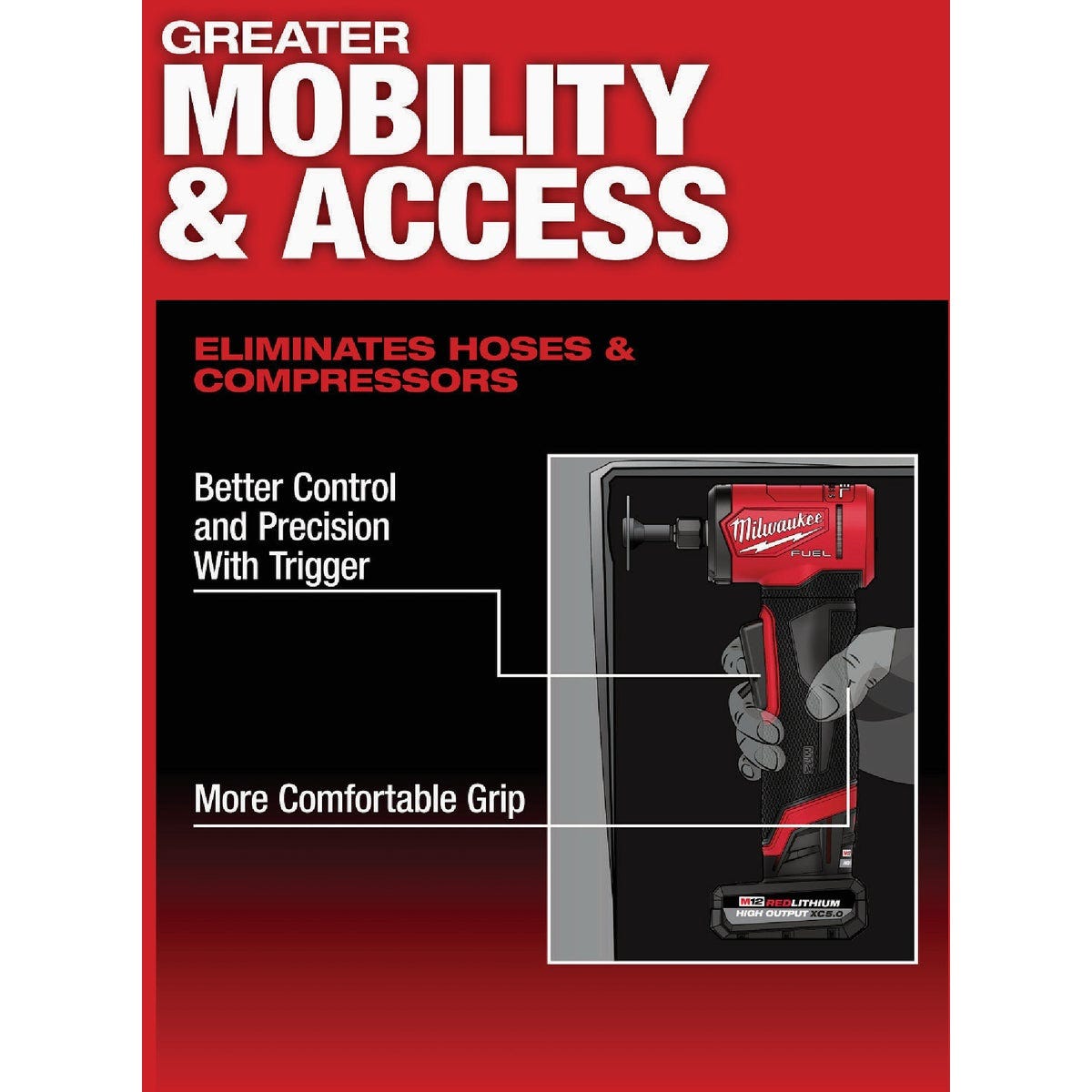 Milwaukee M12 FUEL 1/4 In. Right Angle Cordless Die Grinder (Tool Only) - photo 5 Milwaukee M12 FUEL 1/4 In. Right Angle Cordless Die Grinder (Tool Only) - photo 5