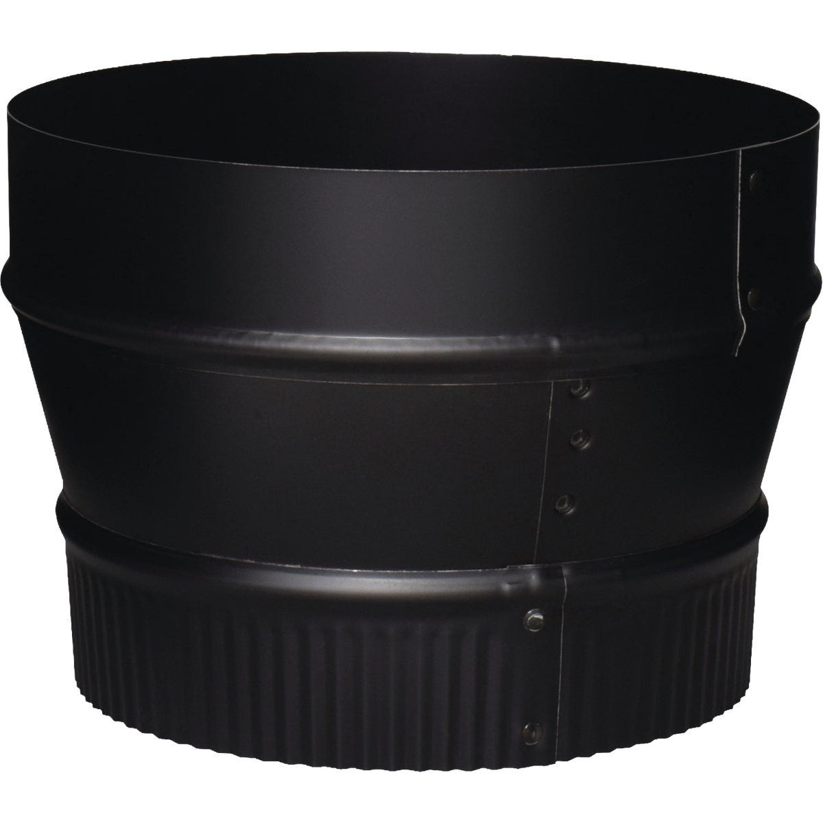 Imperial 5 In. x 4 In. 24ga Small Crimp End Black Stove Pipe Flue Reducer - photo 2