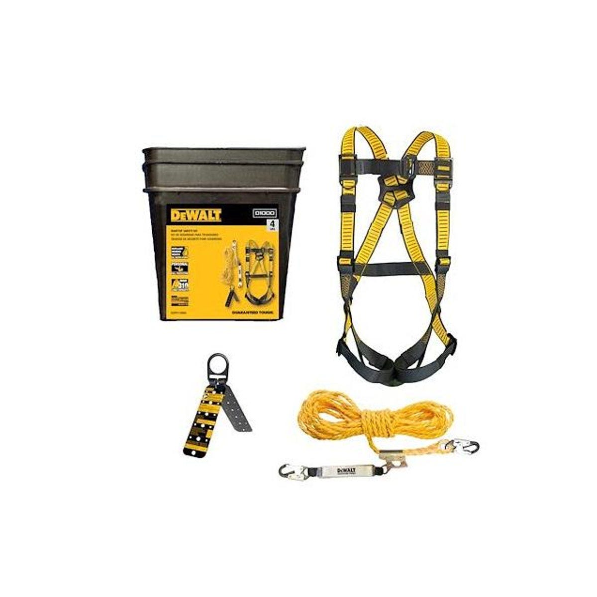 DeWalt Black & Yellow Rooftop Safety Harness Kit