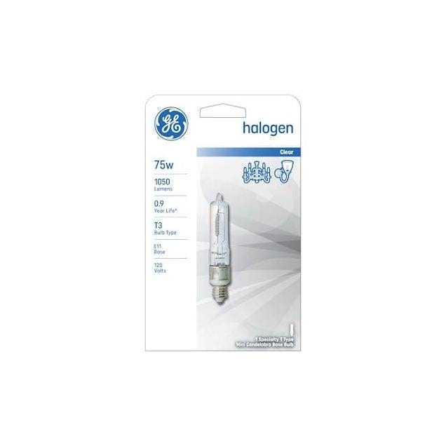 GE 75W Halogen Quartz Light Bulb